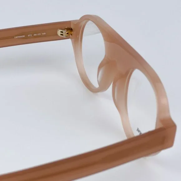 Loewe Women BRAND NEW Eyeglasses Shiny Light Pink Demo Round LW50009I 072